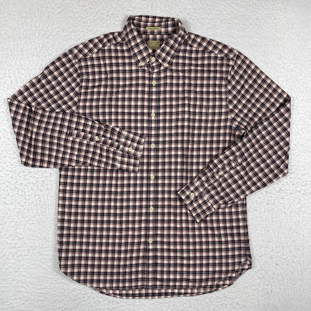 Lucky Brand Shirt Mens Large Plaid Western Casual Preppy Office Gorpcore Work